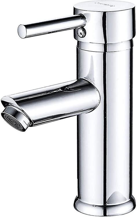 Bathroom Sink Faucet Chrome Plated Single Handle One Hole Countertop