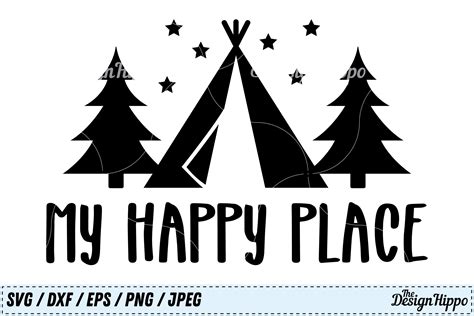 My Happy Place Svg Camp Png Camping Dxf Sign Svg Cut File 128385