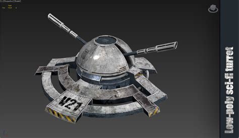 Sci Fi Turret 3d Model