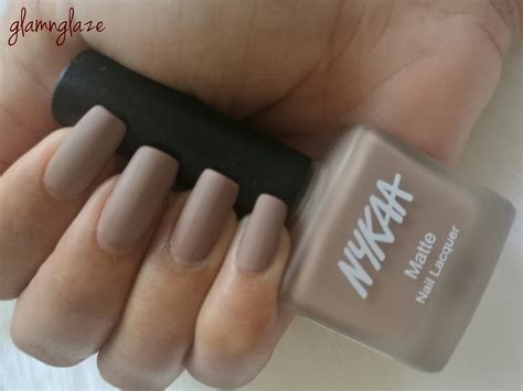 GlamNGlaze Review Nykaa Nude Matte Nail Enamel Shade French Toast