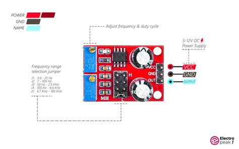 How To Use Ne555 Pulse Generator Module Electropeak