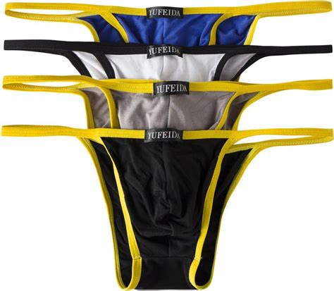 YUFEIDA Men S Modal Comfortable G String Thongs Sexy Low Rise Bikini