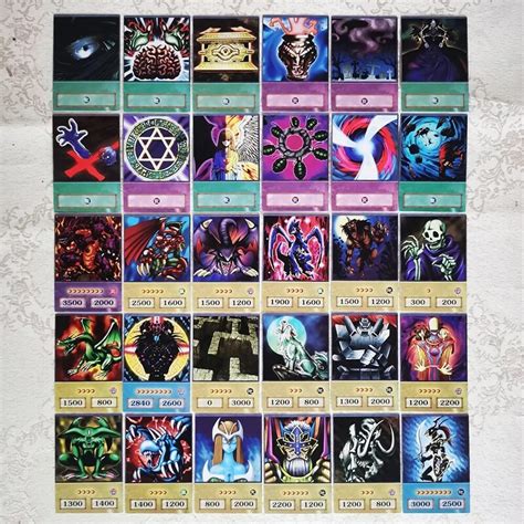 Tarjetas De Anime Yu Gi Oh Para Niños Cartas De Estilo Anime Ojos Azules Mago Oscuro Exodia