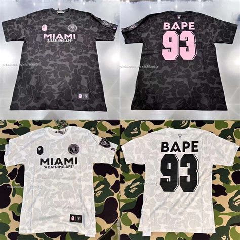 BAPE X Inter Miami Limited Edition T Shirt Men S Fashion Tops Sets