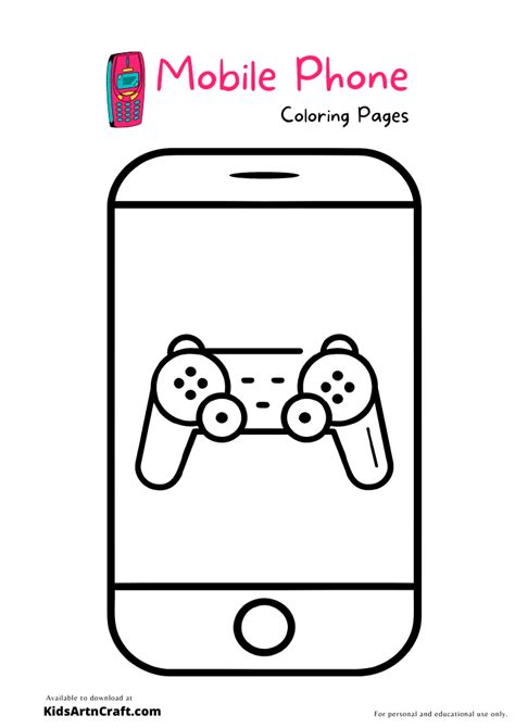 Mobile Phone Coloring Pages For Kids Free Printable Kids Art And Craft