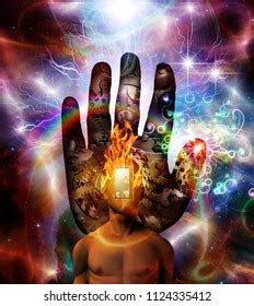 Ilustrasi Stok Surrealism Naked Man Burning Head Open Shutterstock