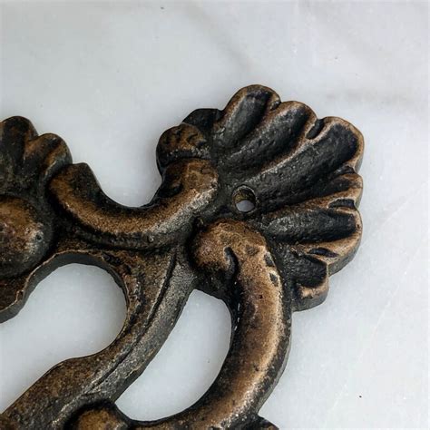 Antique French Rococo Victorian Ornate Brass Escutcheon Etsy