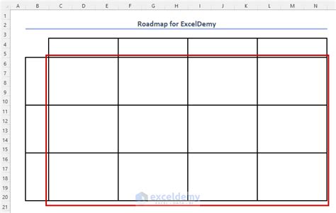 How to Create a Project Roadmap in Excel (4 Methods) - ExcelDemy