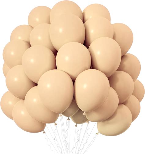 Amazon RUBFAC 120pcs Nude Balloons 12 Inches Latex Beige Matte Retro Apricot For Birthday