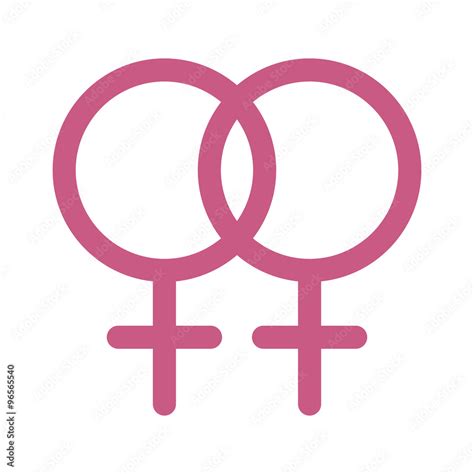 Lesbian Gender Symbols Line Art Icon For Apps And Websites Stock Vector Adobe Stock