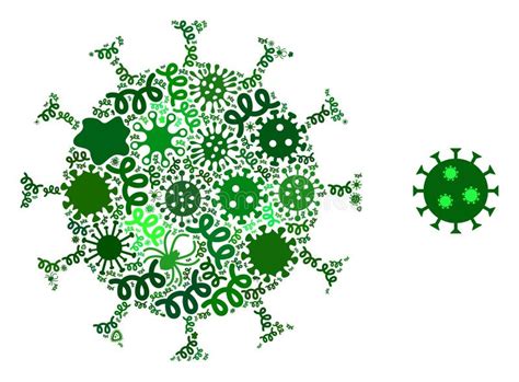 A Collage Of Flu Covid Virus Cells Inside Blood Vessel Stock