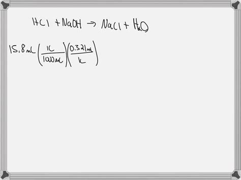 Solved The Reaction Of Hcl With Naoh Is Represented By The Equation