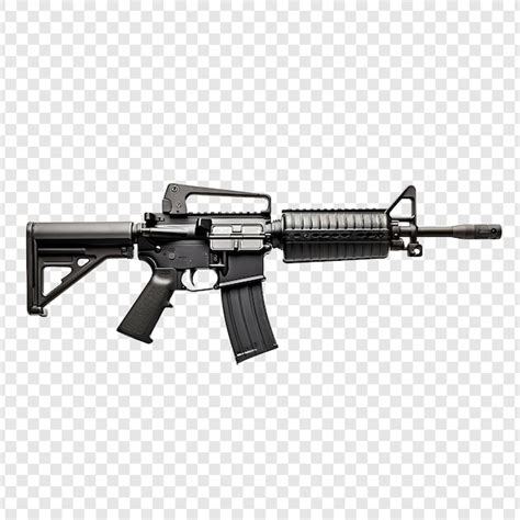 Premium Psd M4 Carbine Isolated On Transparent Background