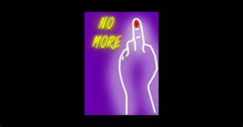 Middle Finger Neon Design Fuck Off Middle Finger Sticker Teepublic