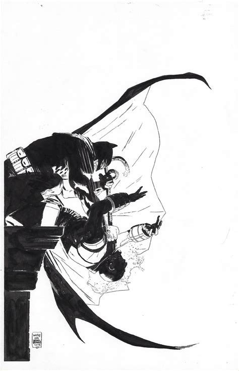 Splash Page Comic Art For Sale Artwork Batman Cover Recreation By