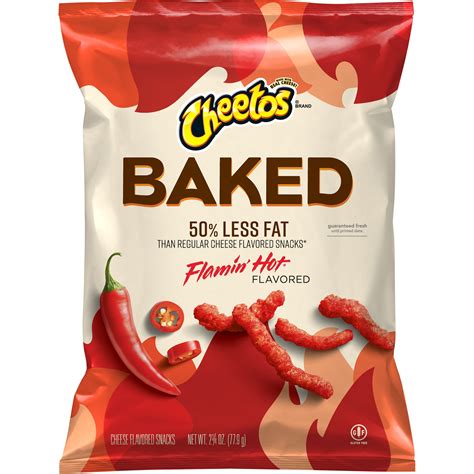 Cheetos Baked Flamin Hot Cheese Flavored Snack Chips Oz Bag Walmart