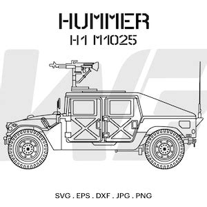 Humvee H M Military Vehicle Svg Humvee Outline Svg Hummer Svg