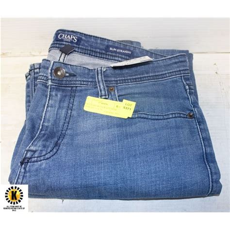 New Chaps Blue Jeans Slim Straight 32 X 34