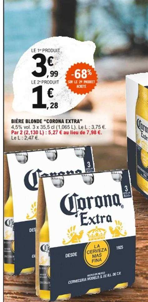 Promo Bi Re Blonde Corona Extra Chez E Leclerc Icatalogue Fr