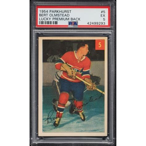 1954 55 Parkhurst 5 Bert Olmstead Psa 5
