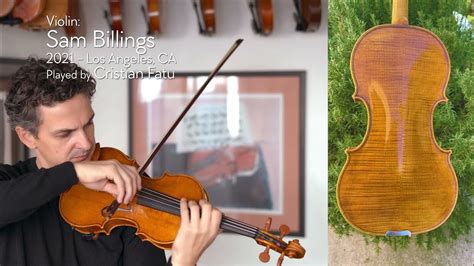 Sam Billings 2021 Violin Cristian Fatu At The Metzler Violin Shop Youtube