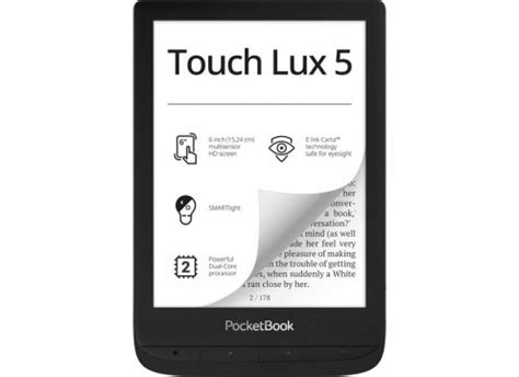 POCKETBOOK 6″ TOUCH LUX 5 628 BLACK PB628-P-WW