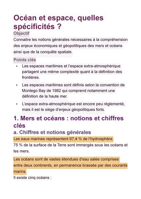 Oc An Et Espace Quelles Sp Cificit S Oc An Et Espace Quelles