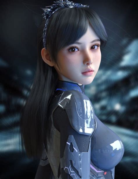 Vo Xiao Hua Hd Character Hair And Armour For Genesis Bundle Daz D