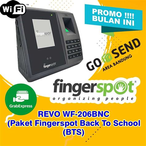 Jual FINGERSPOT MESIN ABSEN REVO WF 206BNC WIFI Paket Fingerspot Back