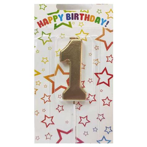 Свічка цифра в торт "1" золото (5,5 см) - Новояворівськ