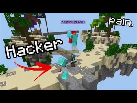 Fighting A HACKER In Hive Skywars Minecraft Bedrock YouTube