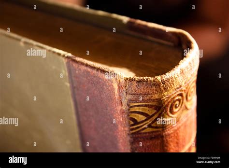 An Old Book With A Crumpled Sheet Stock Photo Alamy