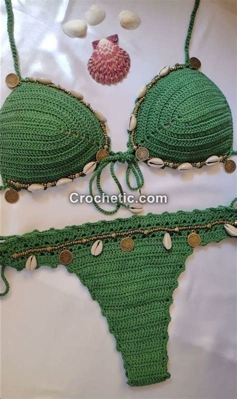 Trendy Fashion Crochet Two Piece Outfit Ideas Free Patterns Top Bikini Summer Outfit Beach Dress