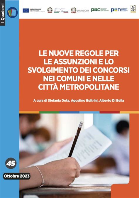 Quaderno Operativo Anci Sulle Nuove Regole Per Assunzioni E Concorsi