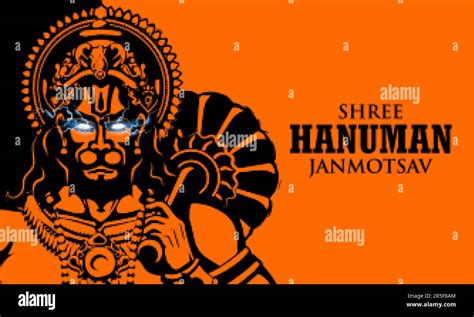 Illustration Of Lord Hanuman With Hindi Text Meaning Hanuman Jayanti