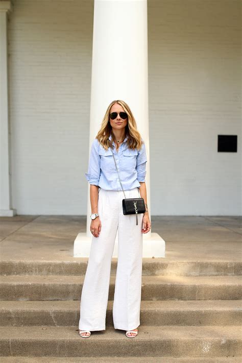 White Wide Leg Pants Fashion Jackson