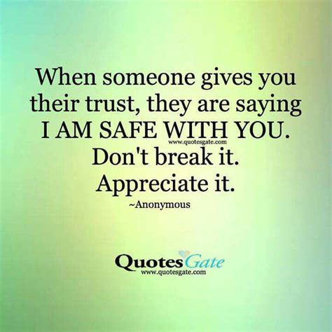 Trusting Someone Is Valuable Anonymous Quotes Quotes Gate Sayings