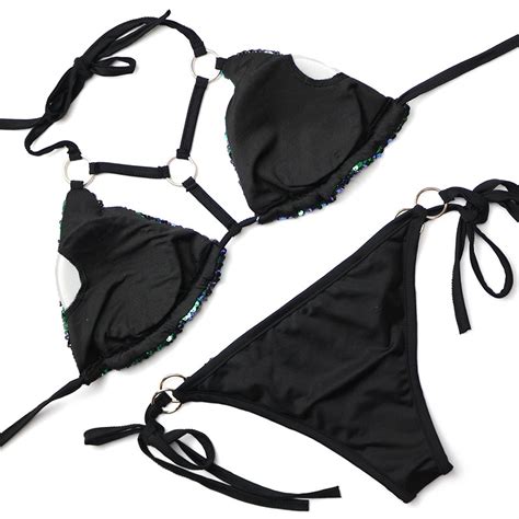 24h BIKINI STRÓJ KĄPIELOWY CEKINY ZIELONY SEXY 40L 7331858839 oficjalne archiwum Allegro