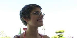 Short Hair College Girl Haileey James Pickup And Fuck By White Monster Dick Tnaflix