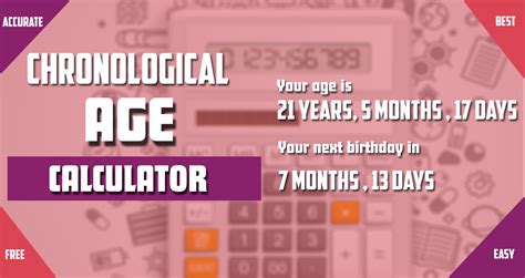 Chronological Age Calculator #1 Best - Online Calculator