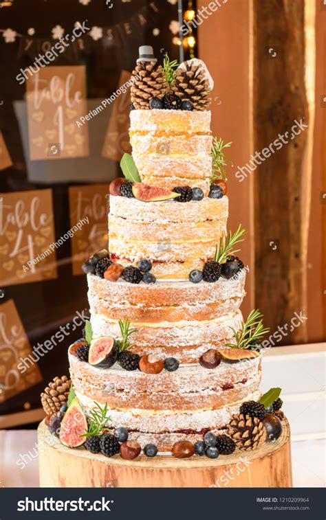 Naked Wedding Cake Stock Photo Shutterstock
