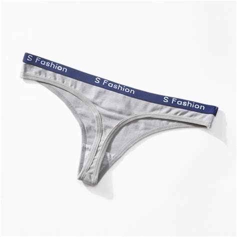 Femmes Sexy String Culotte De Mode Lettre G String Slip Lingerie M Moires M Xl Zuihao Gris