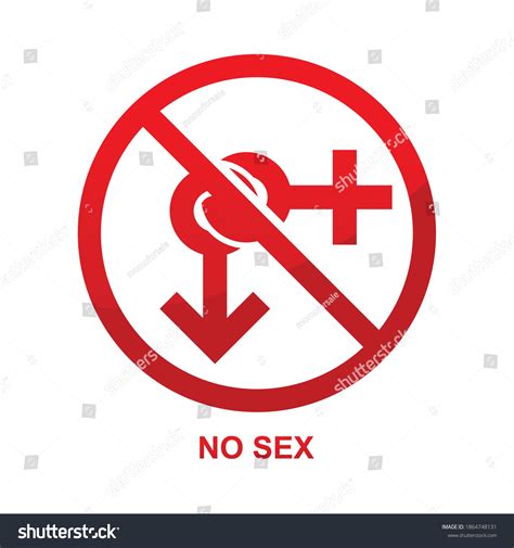 No Sex Sign Isolated On White Stock Vector Royalty Free Shutterstock