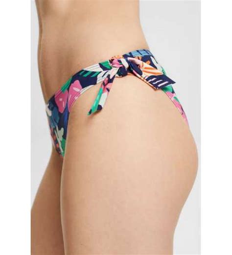 Esprit Bikini Briefs With A Colourful Pattern And Ties Xs