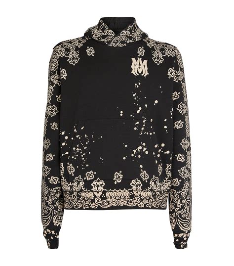 Amiri Bandana Hoodie In Black For Men Lyst