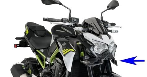 Puig Spoiler Anteriore Downforce Naked Kawasaki Z Nero Opaco