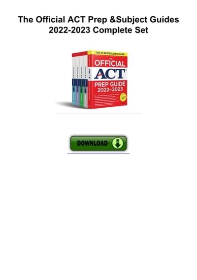 pdfbook  official act prep subject guides   complete set