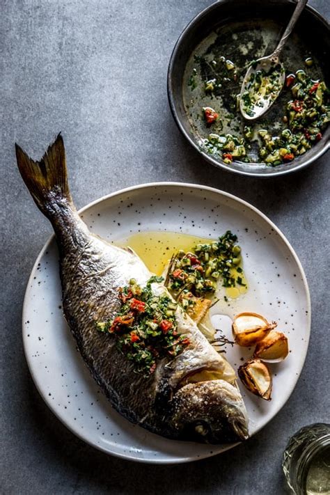 Baked Whole Fish with Lemon Herb Garlic Butter - Savory Nothings
