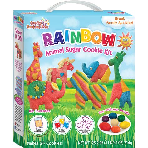 Rainbow Animal Sugar Cookie Kit Crafty Cooking Kits