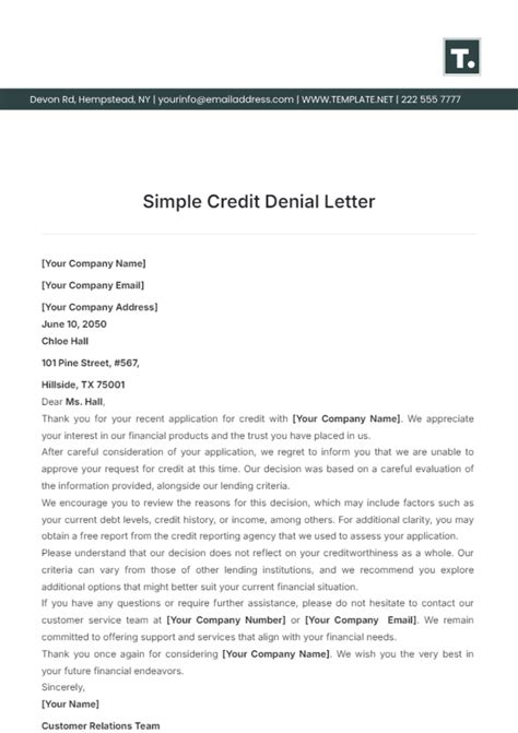 Free Credit Application Approval Letter Template to Edit Online